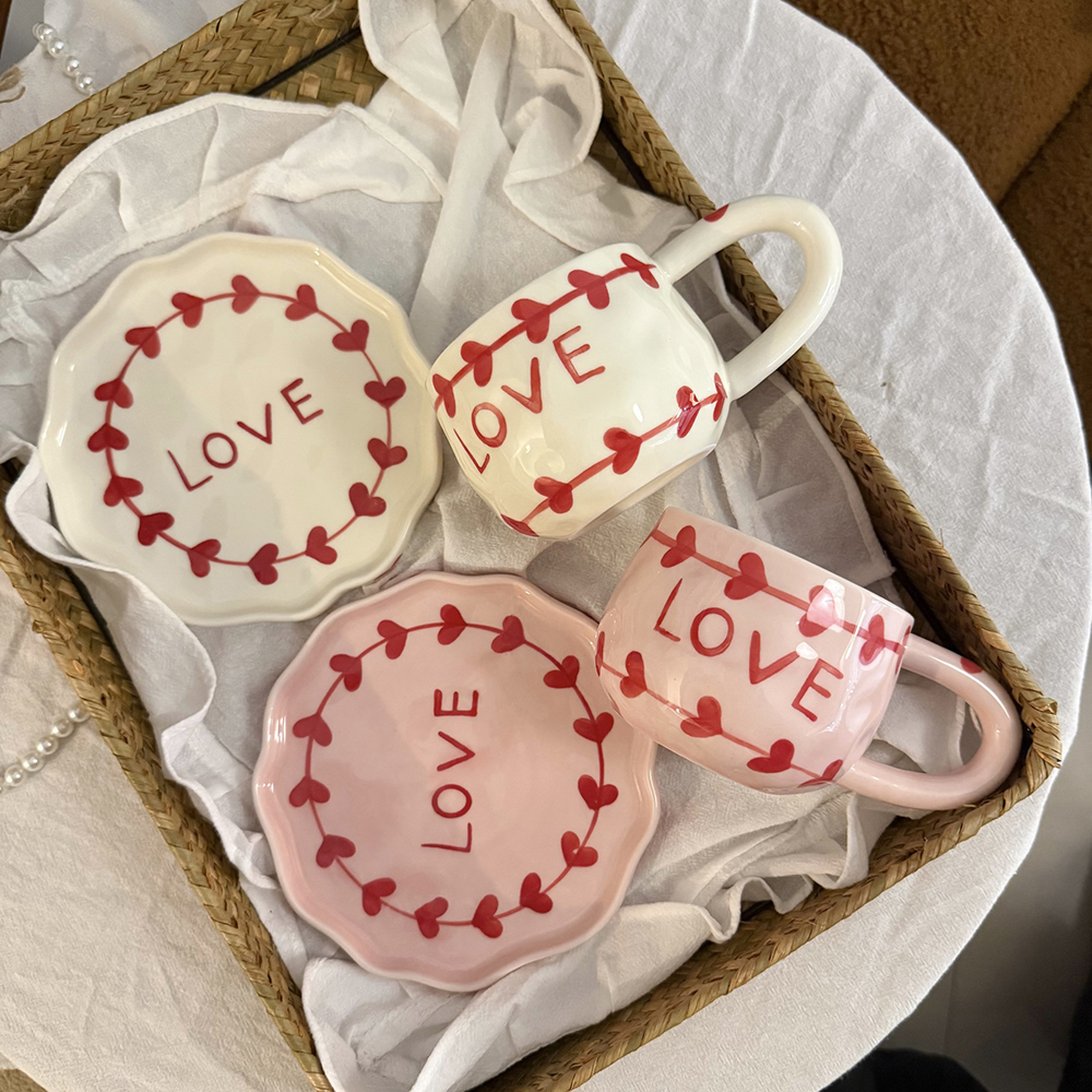 Coffee Tea Love - Valentine's Day Love Ceramic Cup and