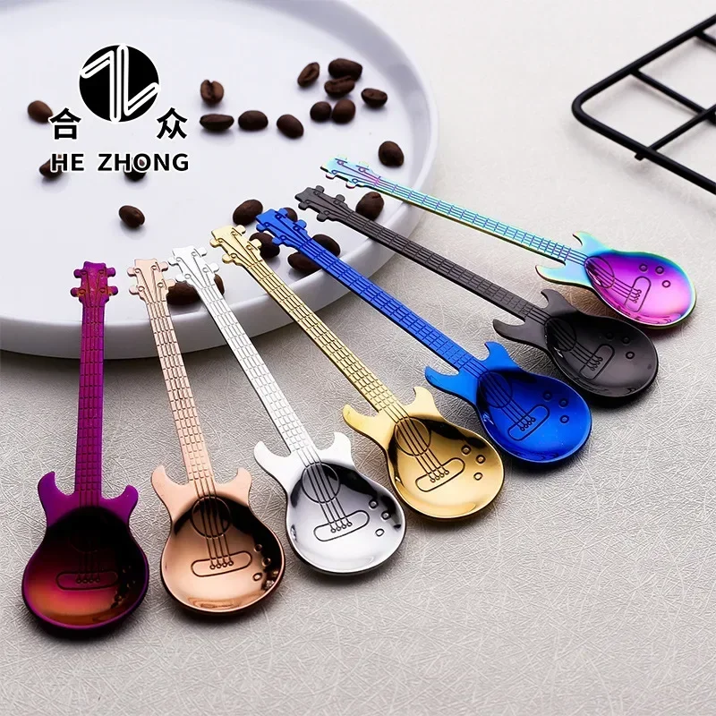 Coffee Tea Love - 1pcs Stainless Steel Guitar Shaped Love