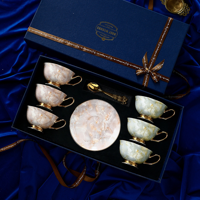 6cup Retro Imperial European C - Coffee Tea Gift Set recension och pris