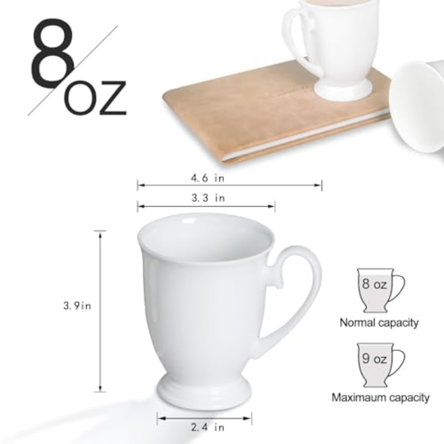 Luxury Fine Bone China White C - Coffee Tea Gift Set recension och pris