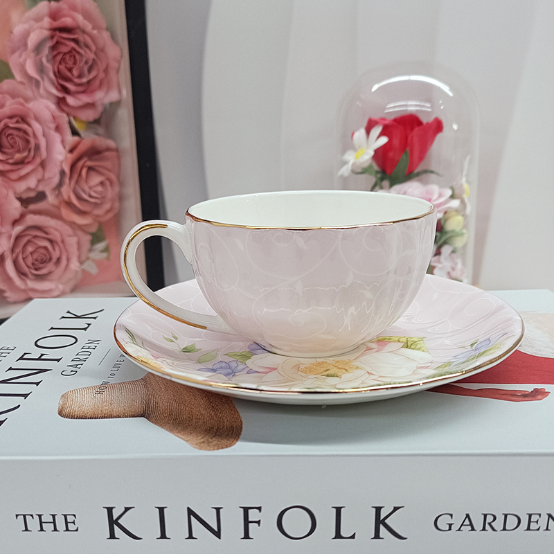 Elegant Pastoral Floral Fine B - Coffee Tea Gift Set recension och pris