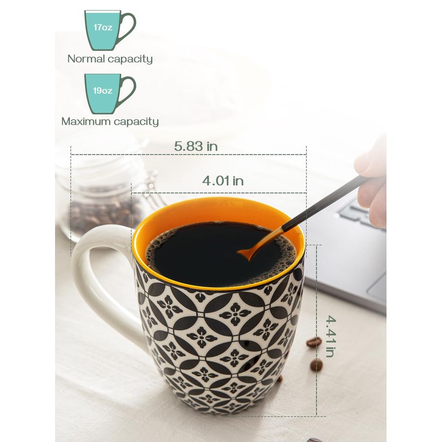 Coffee Mugs Set of 6, 16 oz La - Coffee Tea Gift Set recension och pris