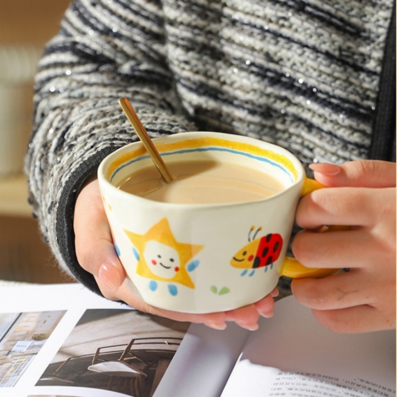 Ceramic Mug Lovely Hand Painte - Coffee Tea Love recension och pris