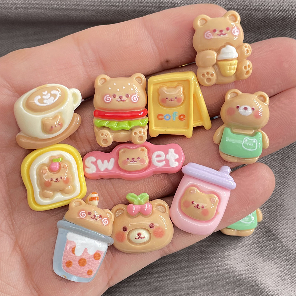 10pcs Kawaii Cartoon Milk Tea  - Coffee Tea Love recension och pris