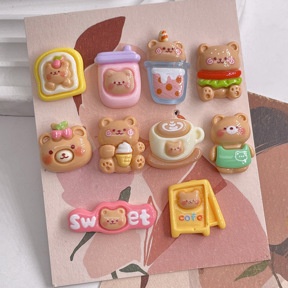 10pcs Kawaii Cartoon Milk Tea  - Coffee Tea Love recension och pris