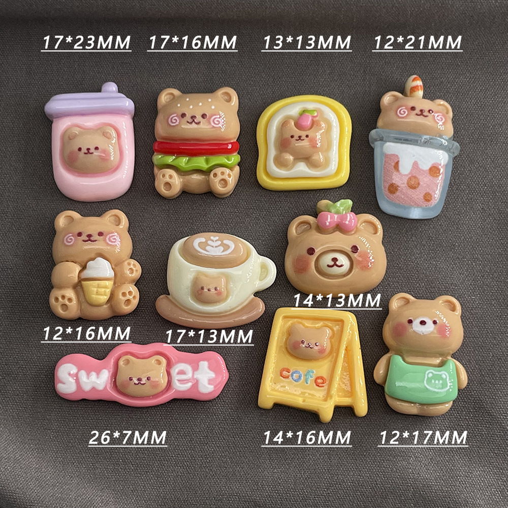 10pcs Kawaii Cartoon Milk Tea  - Coffee Tea Love recension och pris