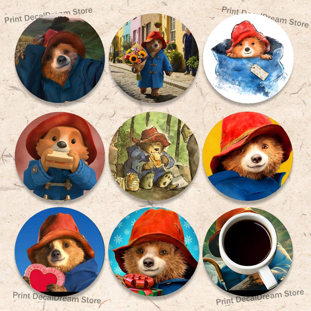 P-Paddington Bear Wood Coaster - Coffee Tea Gift Set recension och pris