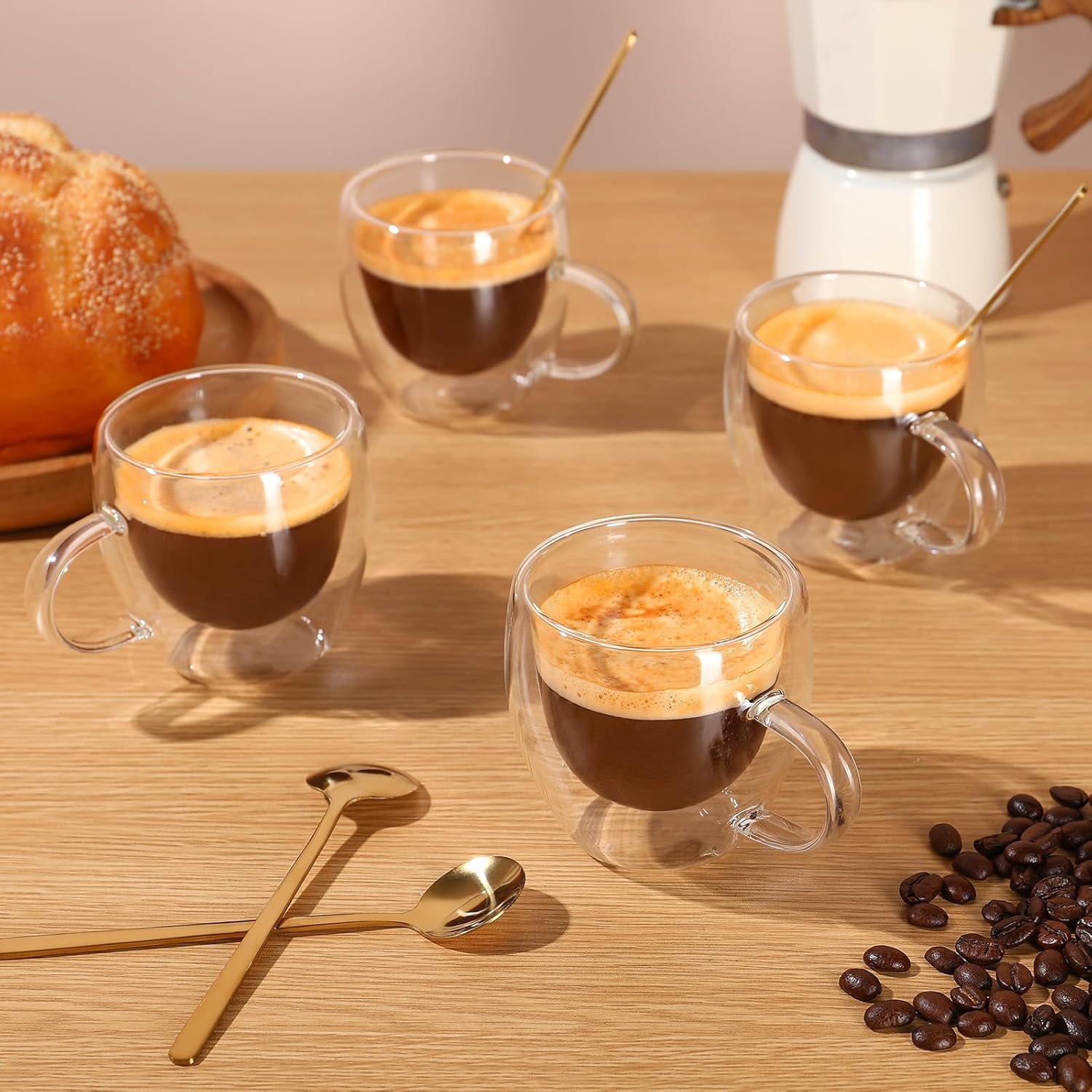 Double Wall 5OZ Hand Blown Esp - Coffee Tea Gift Set recension och pris